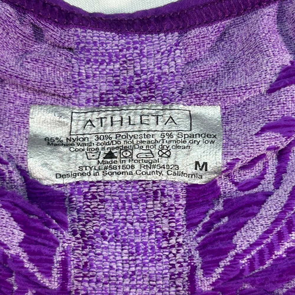 Athleta Purple‎ Mandala Seamless Mesh Racerback Tank Top 581506 Womens Medium - Picture 2 of 5